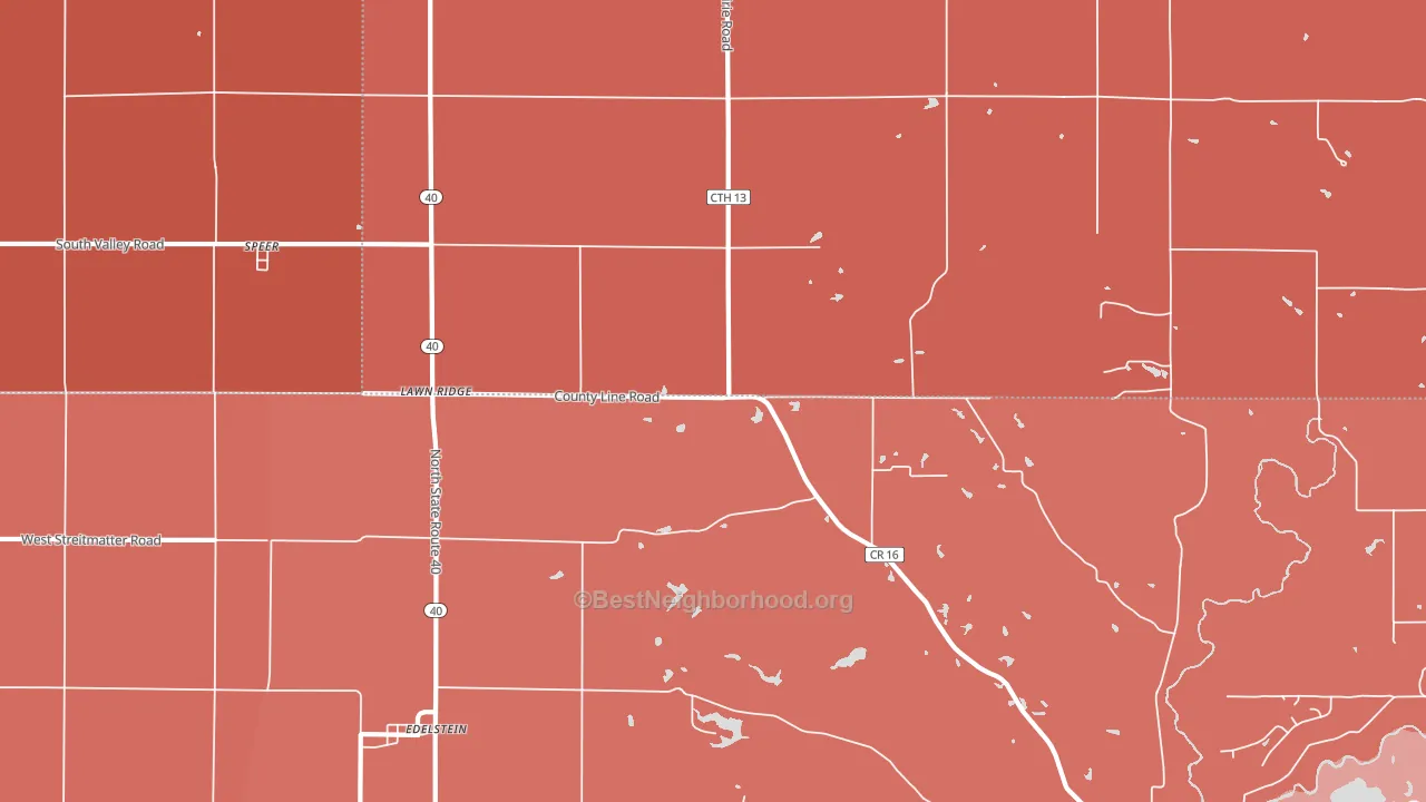 Lawn Ridge, IL block-group political-lean map