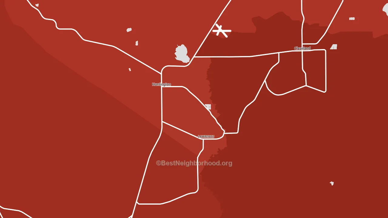 Lawrence, UT block-group political-lean map