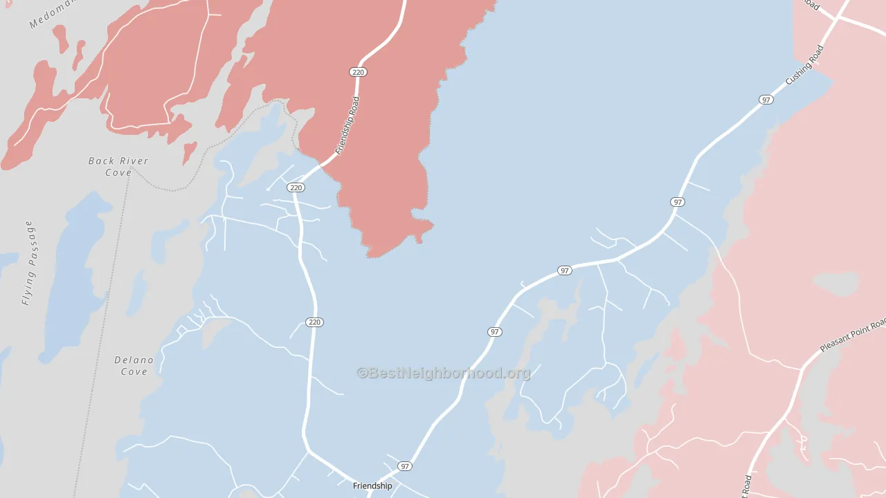 Lawry, ME block-group political-lean map