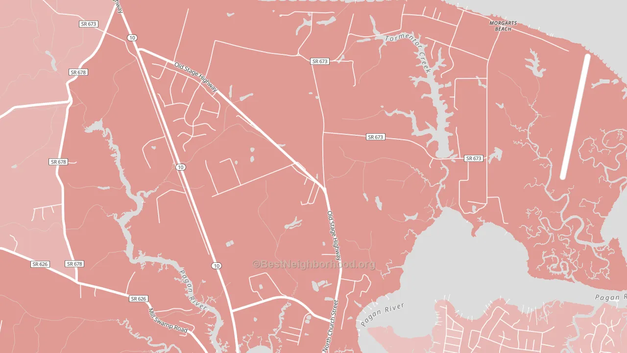 Lawson, VA block-group political-lean map