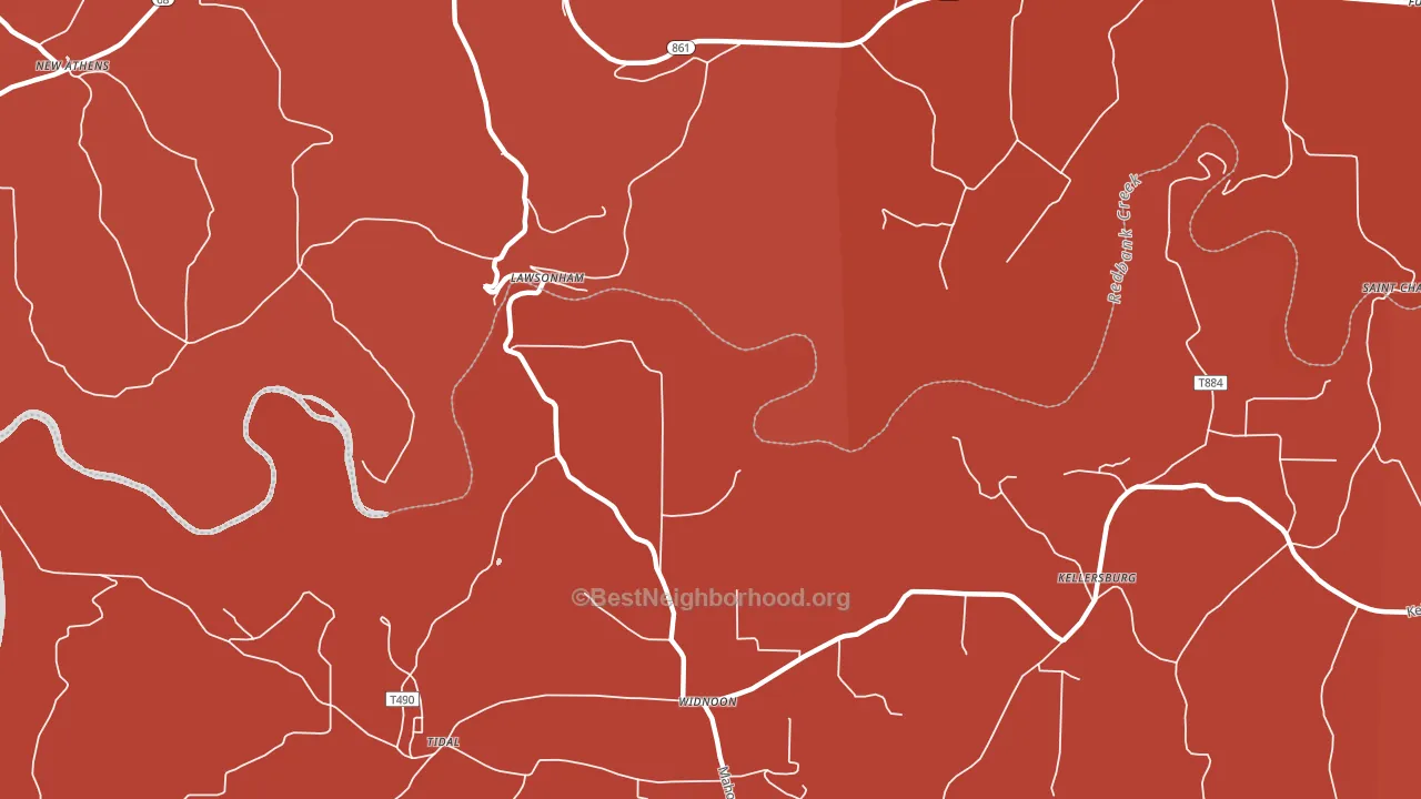 Lawsonham, PA block-group political-lean map