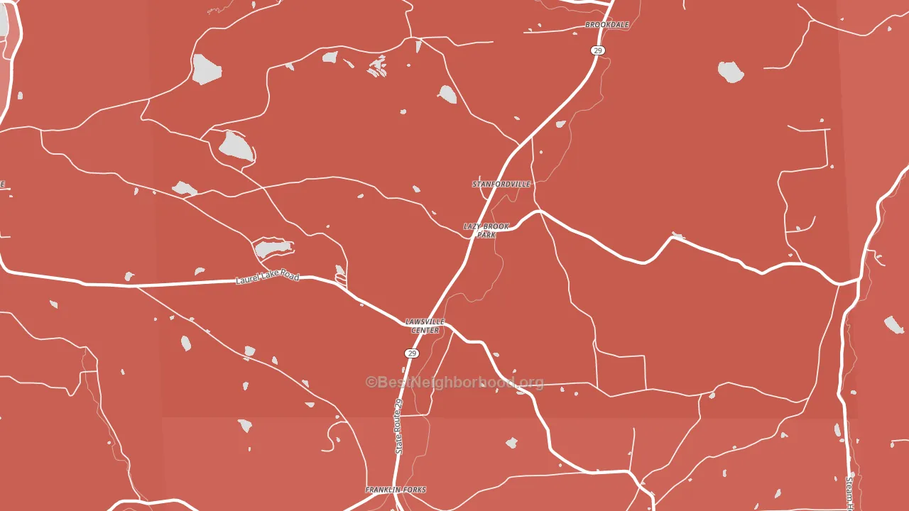 Lawsville Center, PA block-group political-lean map