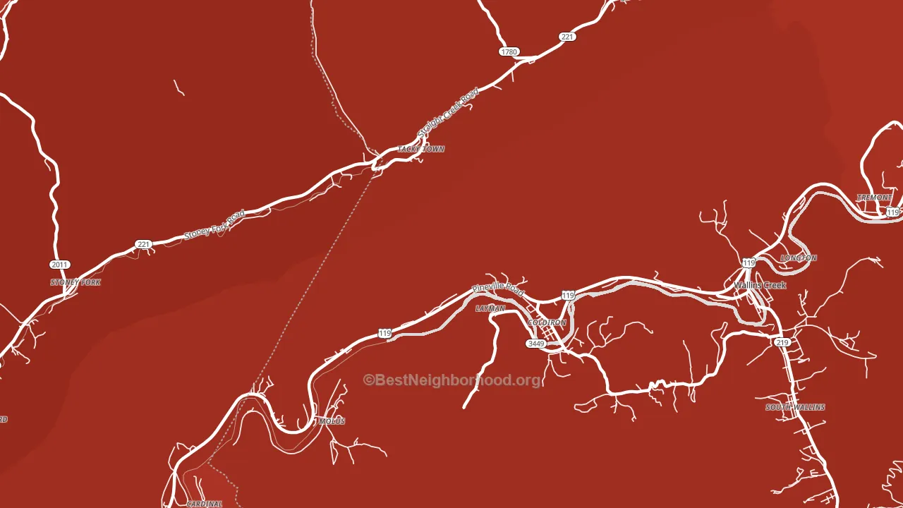 Layman, KY block-group political-lean map
