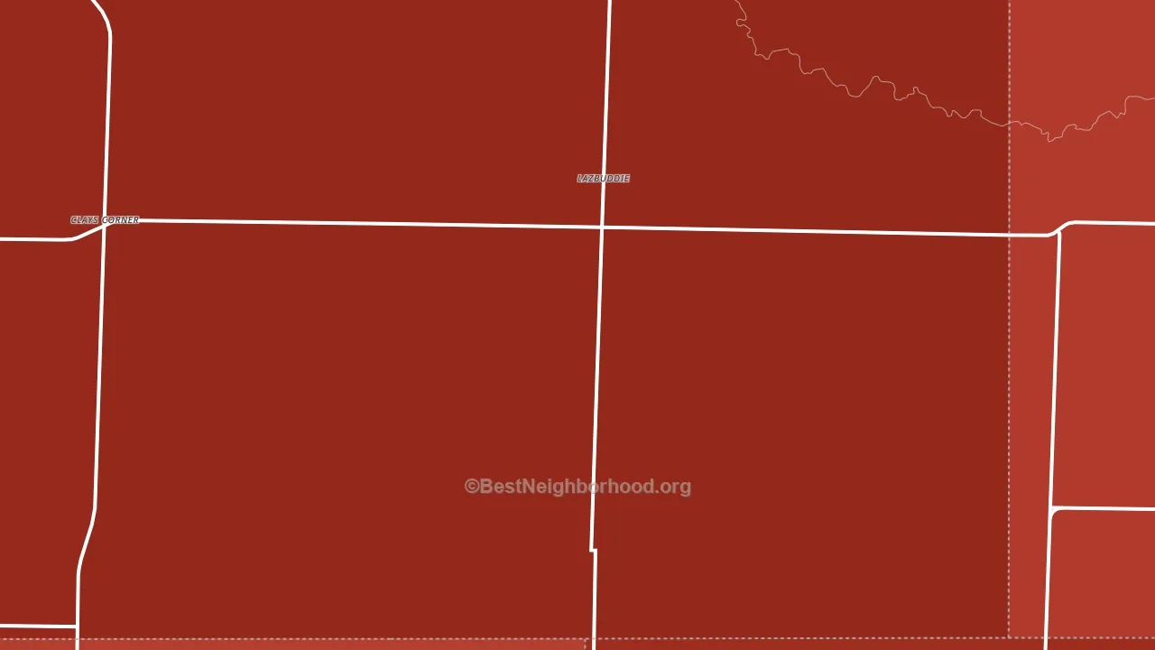Lazbuddie, TX block-group political-lean map