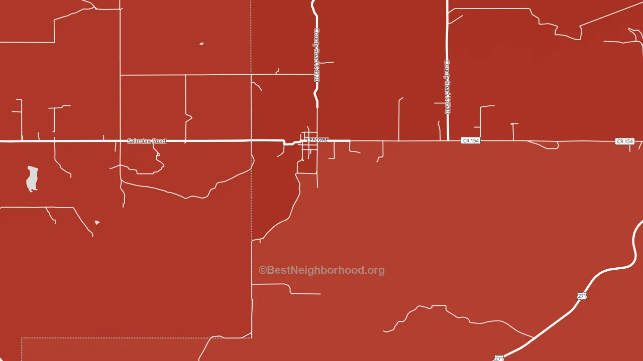 Le Flore, OK block-group political-lean map