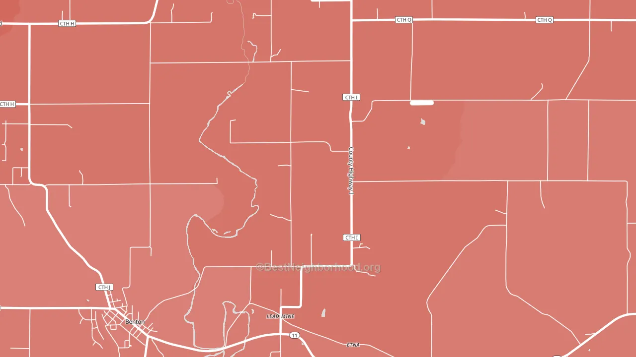 Lead Mine, WI block-group political-lean map