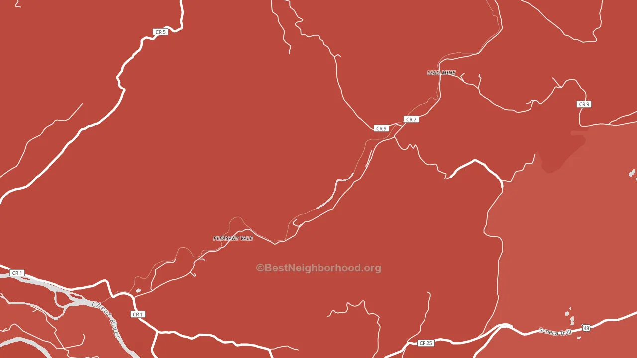 Lead Mine, WV block-group political-lean map