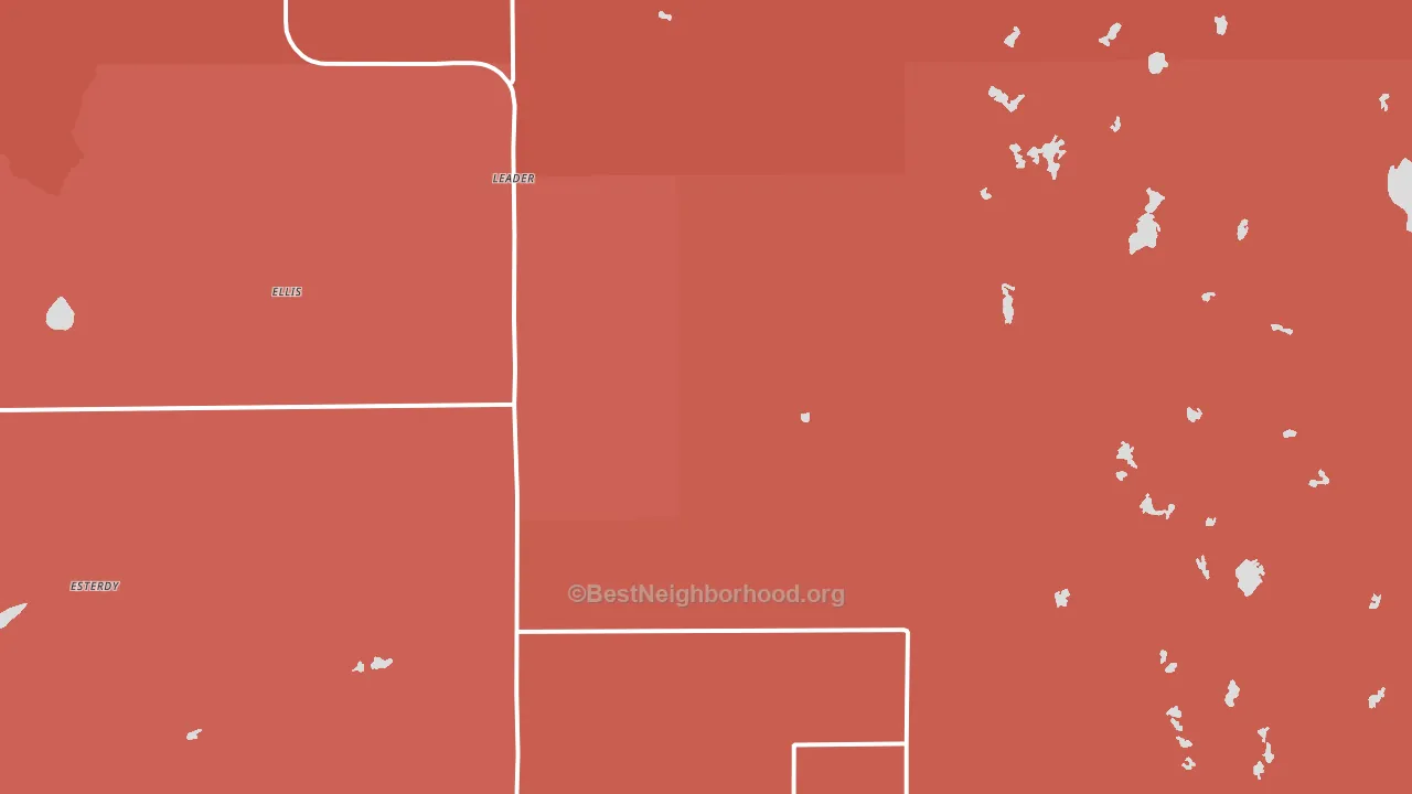 Leader, MN block-group political-lean map