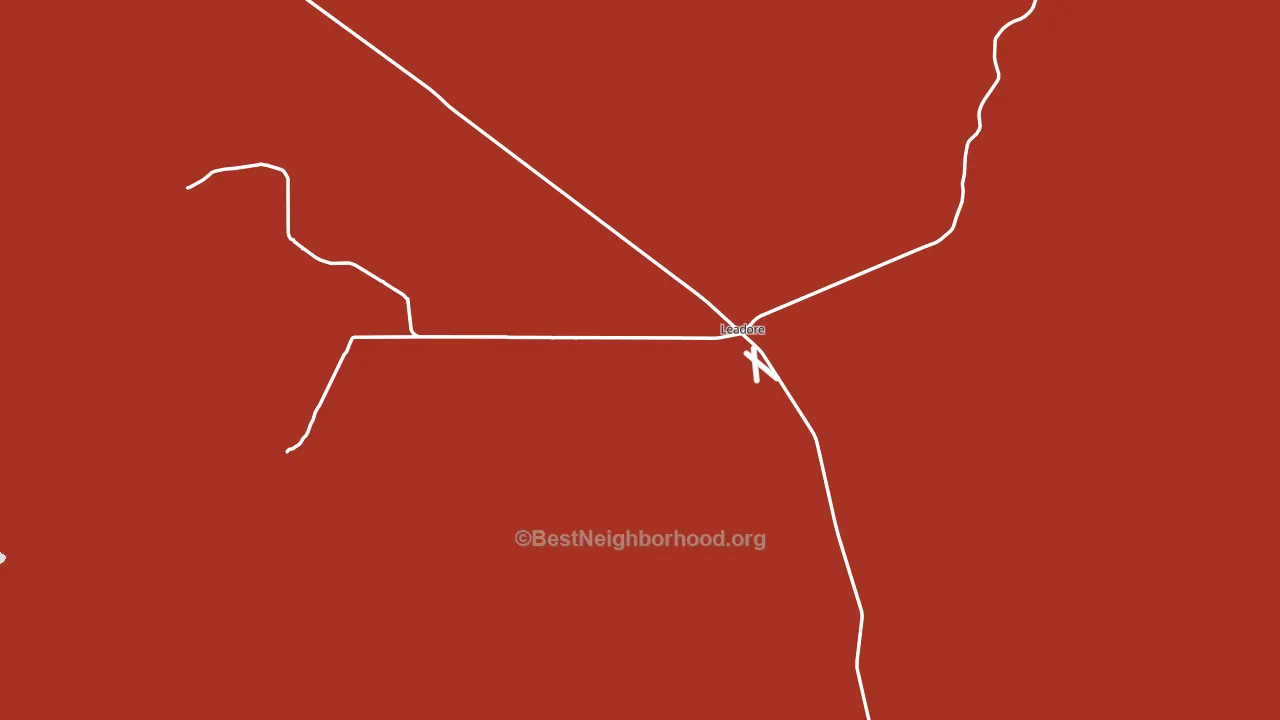 Leadore, ID block-group political-lean map