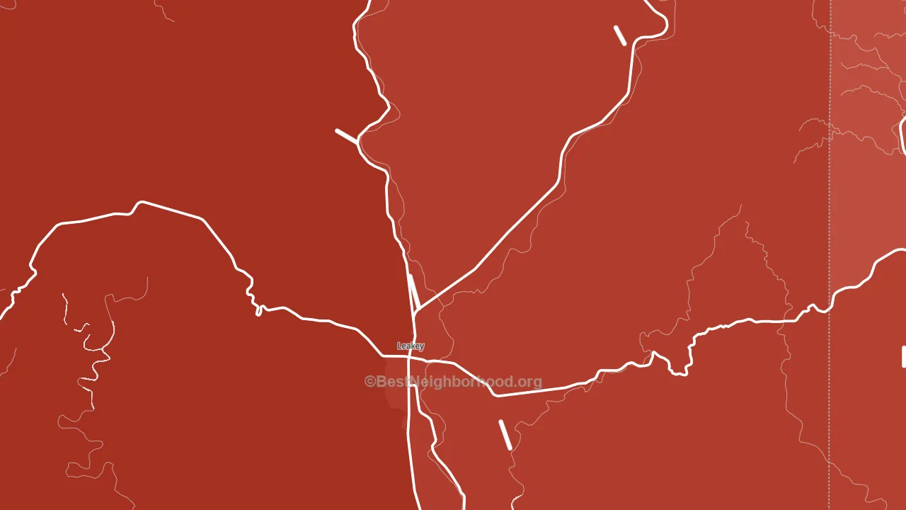 Leakey, TX block-group political-lean map