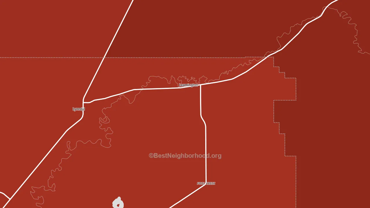 Leamington, UT block-group political-lean map