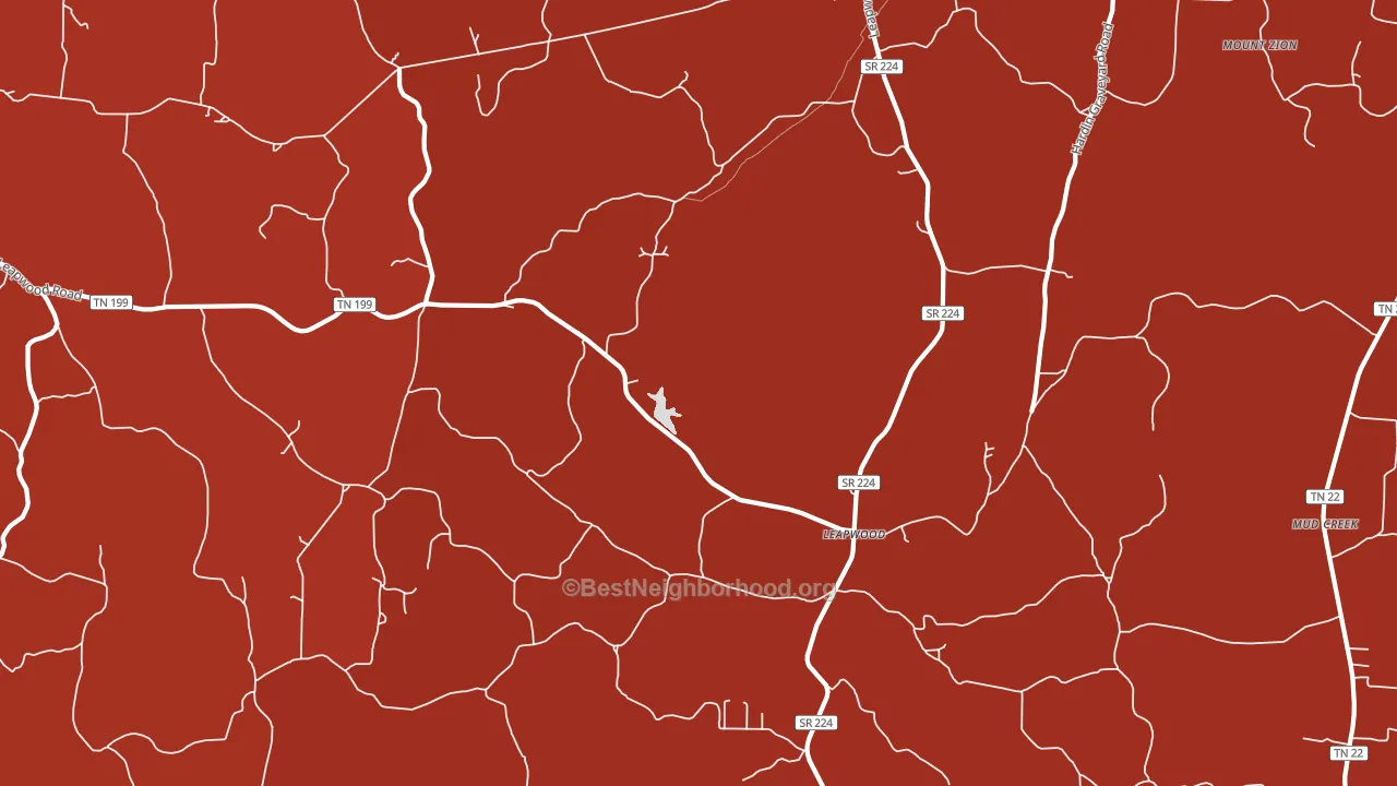 Leapwood, TN block-group political-lean map