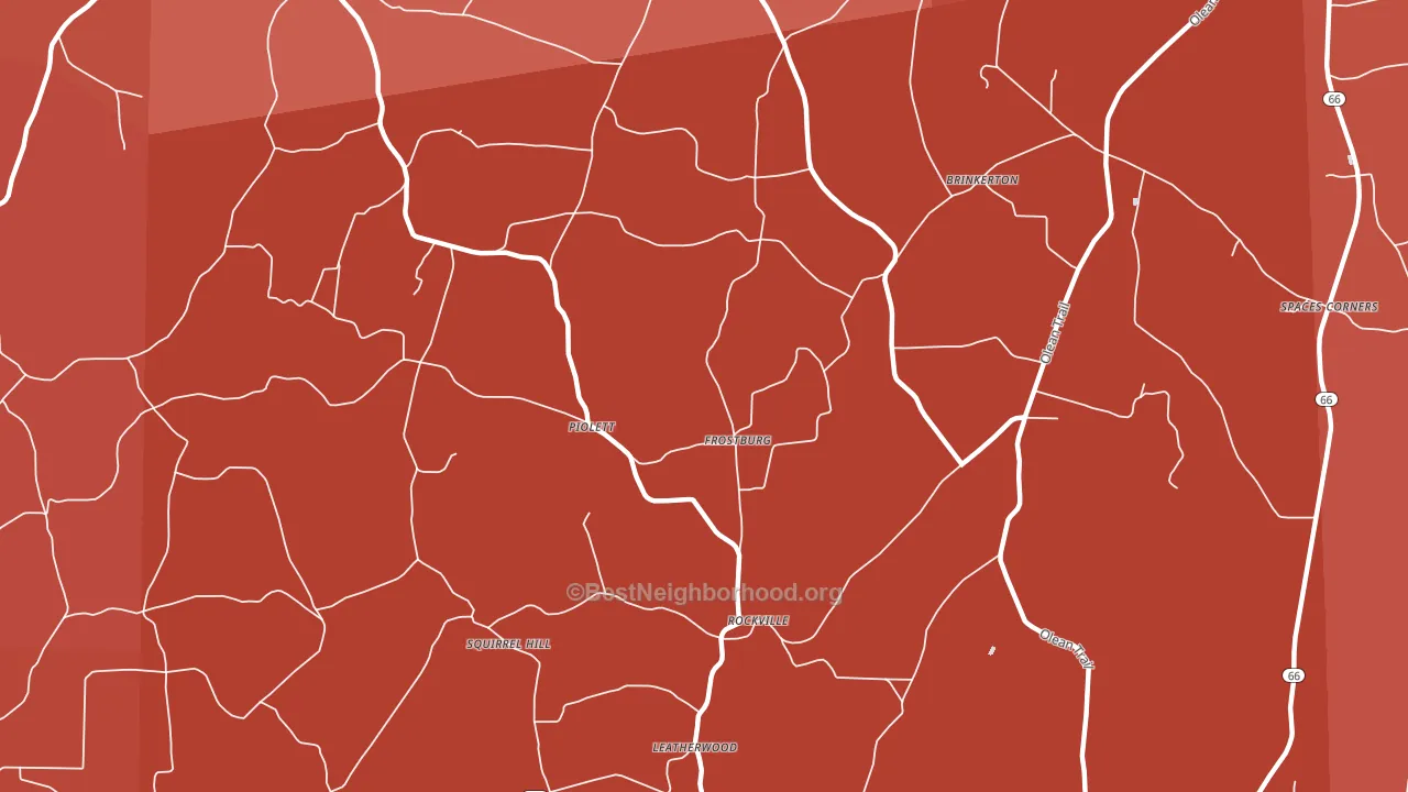Leatherwood, PA block-group political-lean map