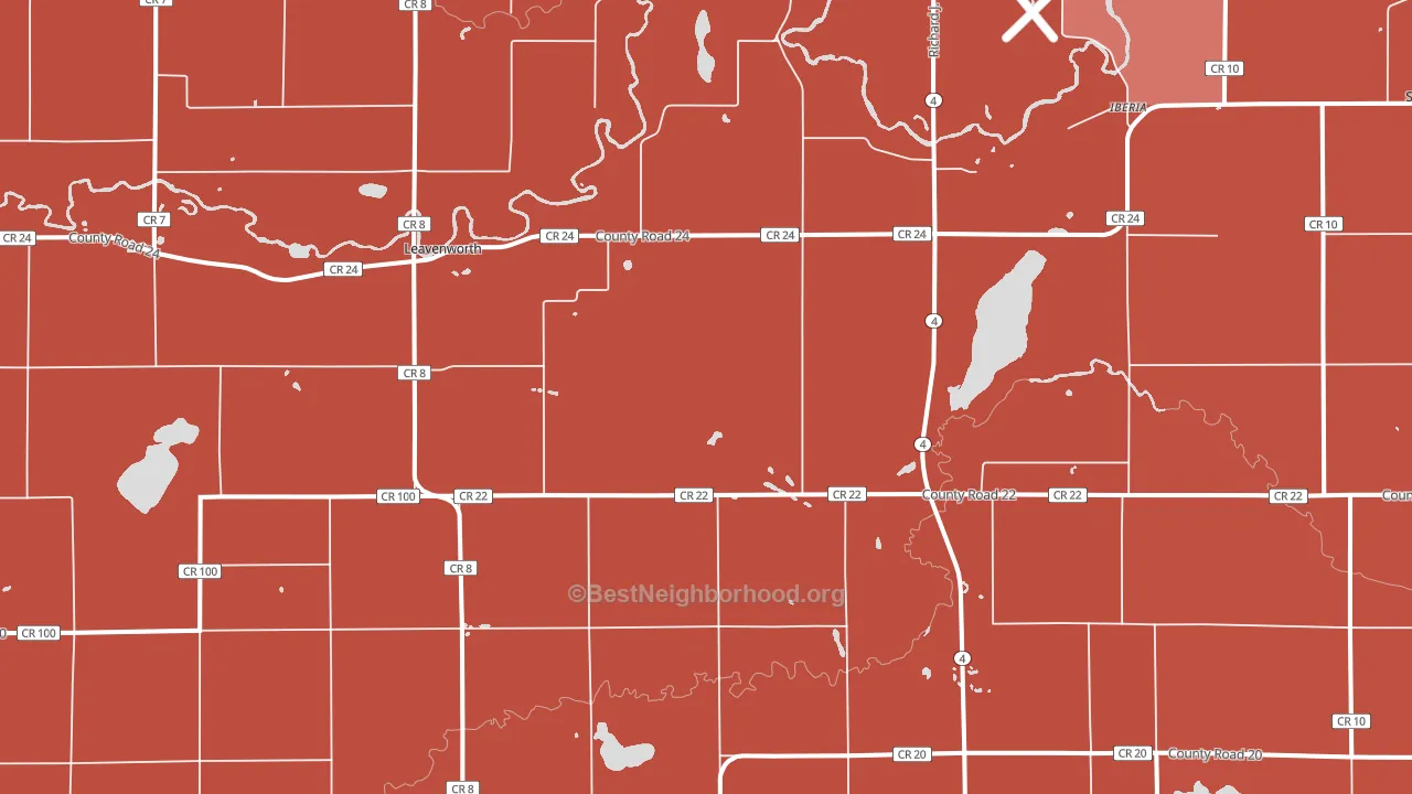 Leavenworth, MN block-group political-lean map