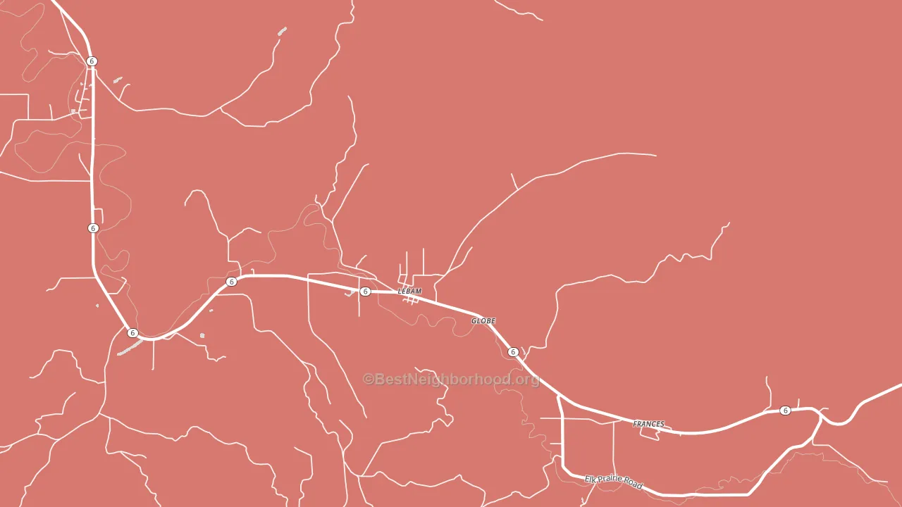 Lebam, WA block-group political-lean map
