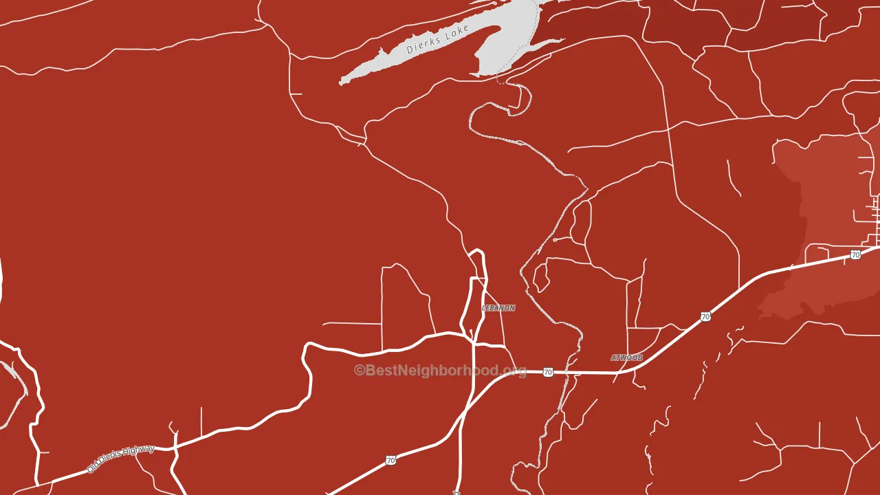 Lebanon, AR block-group political-lean map