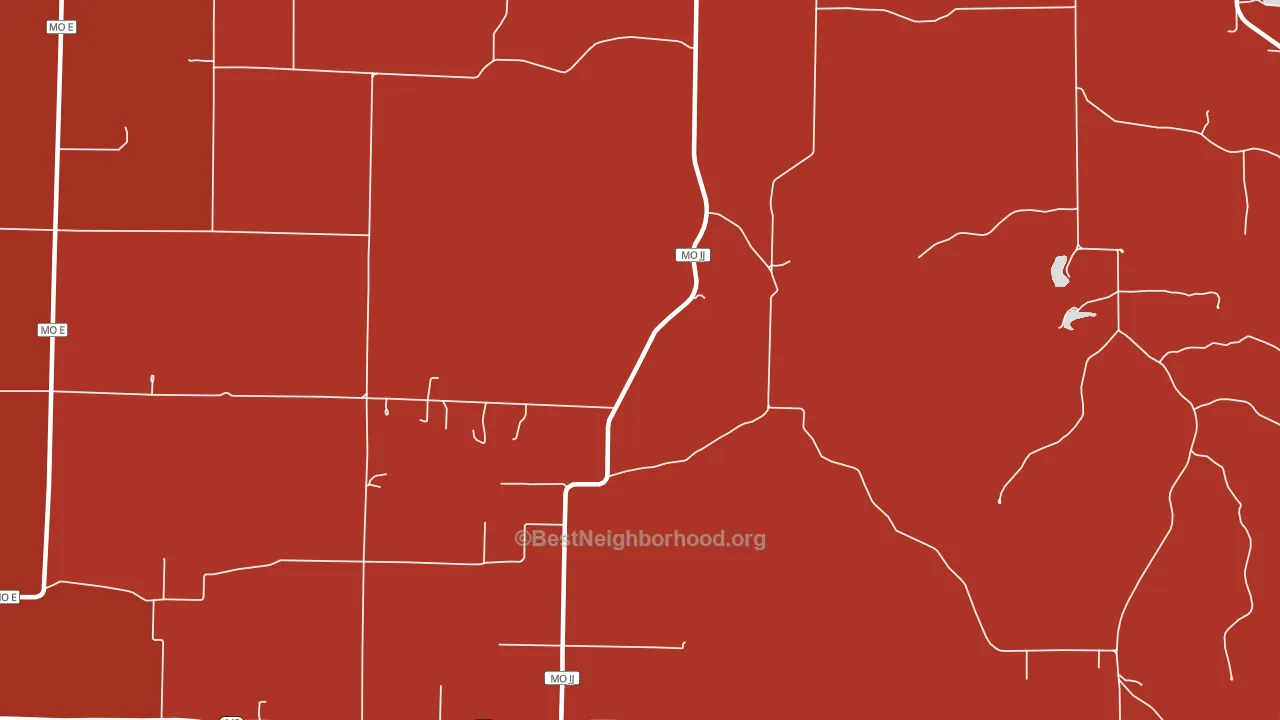 Lebo, MO block-group political-lean map