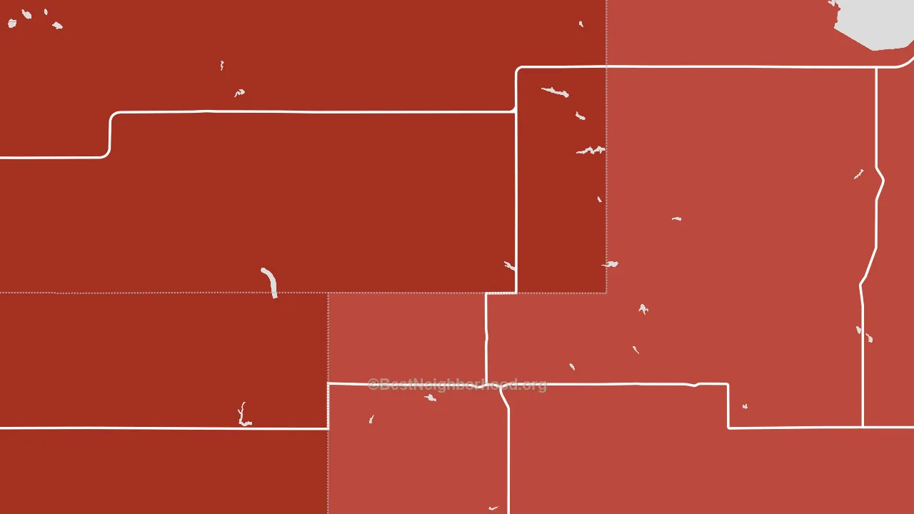 Ledger, MT block-group political-lean map