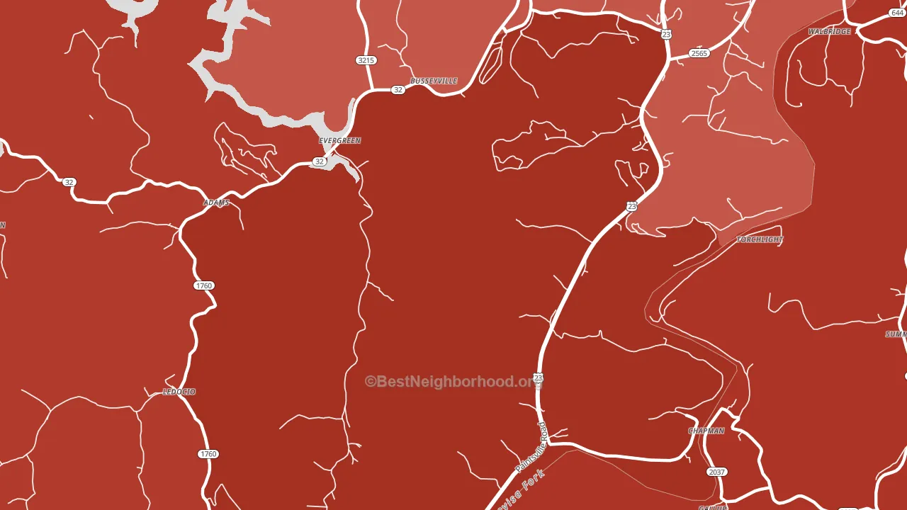 Ledocio, KY block-group political-lean map