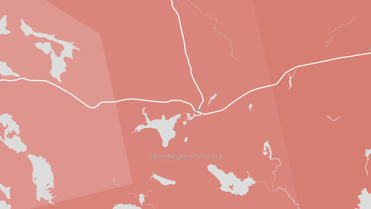 Lee, ME block-group political-lean map