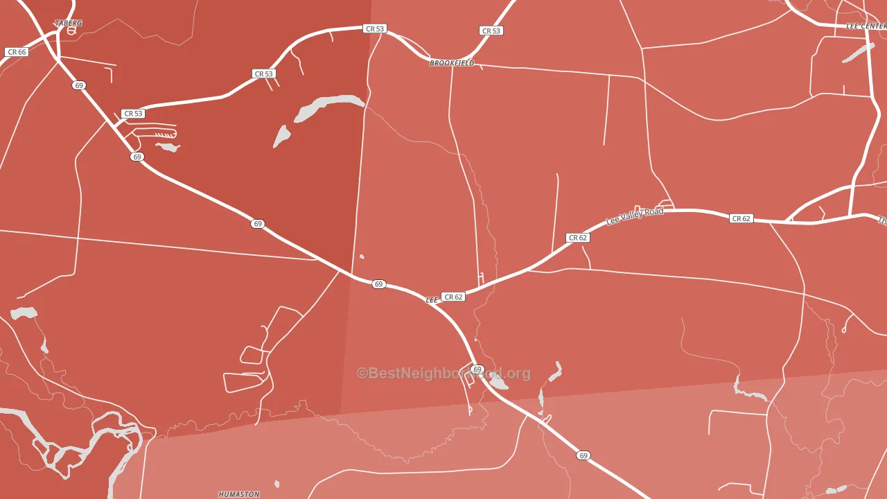 Lee, NY block-group political-lean map