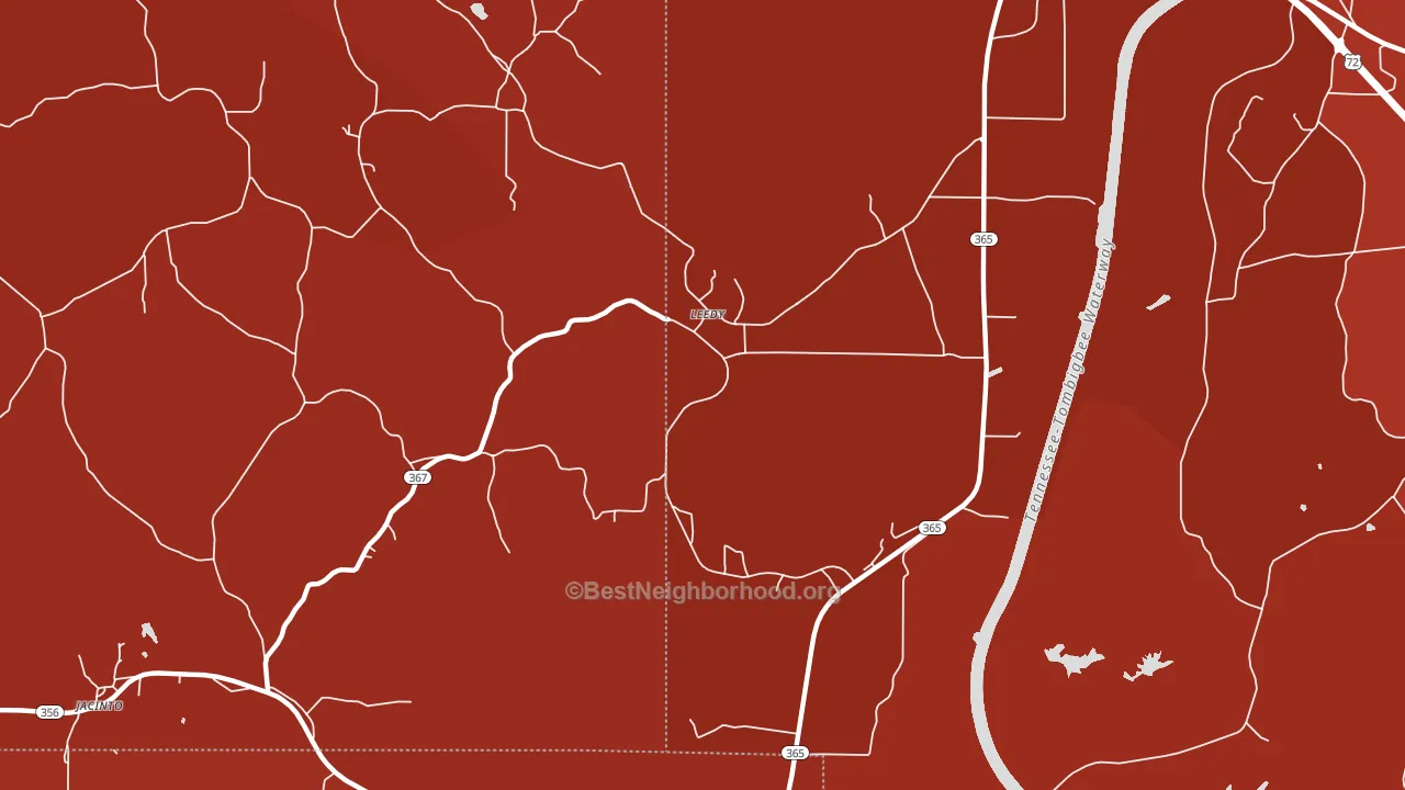 Leedy, MS block-group political-lean map