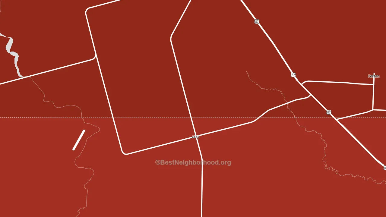 Lees, TX block-group political-lean map
