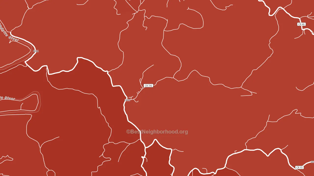 Leet, WV block-group political-lean map