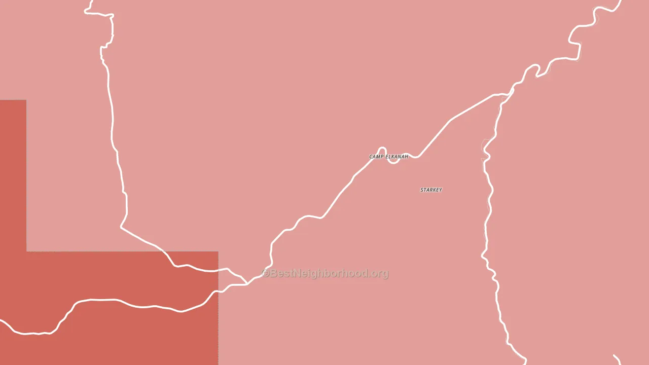 Lehman Hot Springs, OR block-group political-lean map
