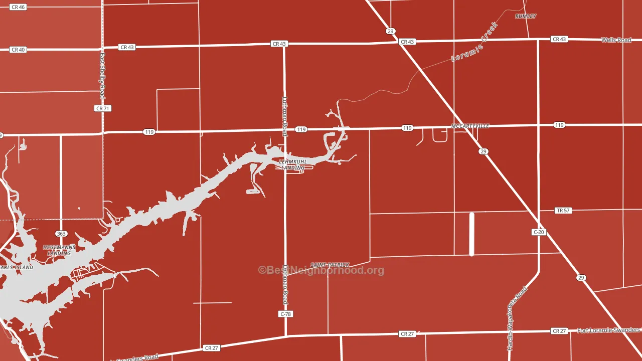 Lehmkuhl Landing, OH block-group political-lean map