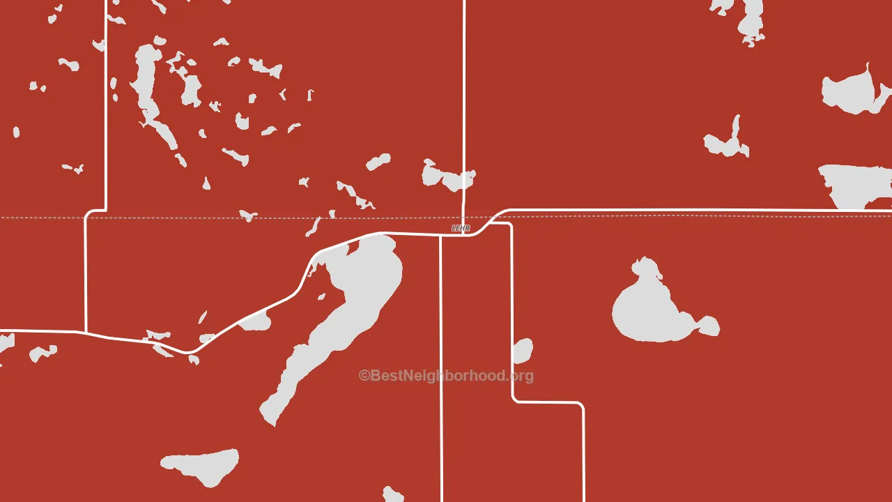 Lehr, ND block-group political-lean map