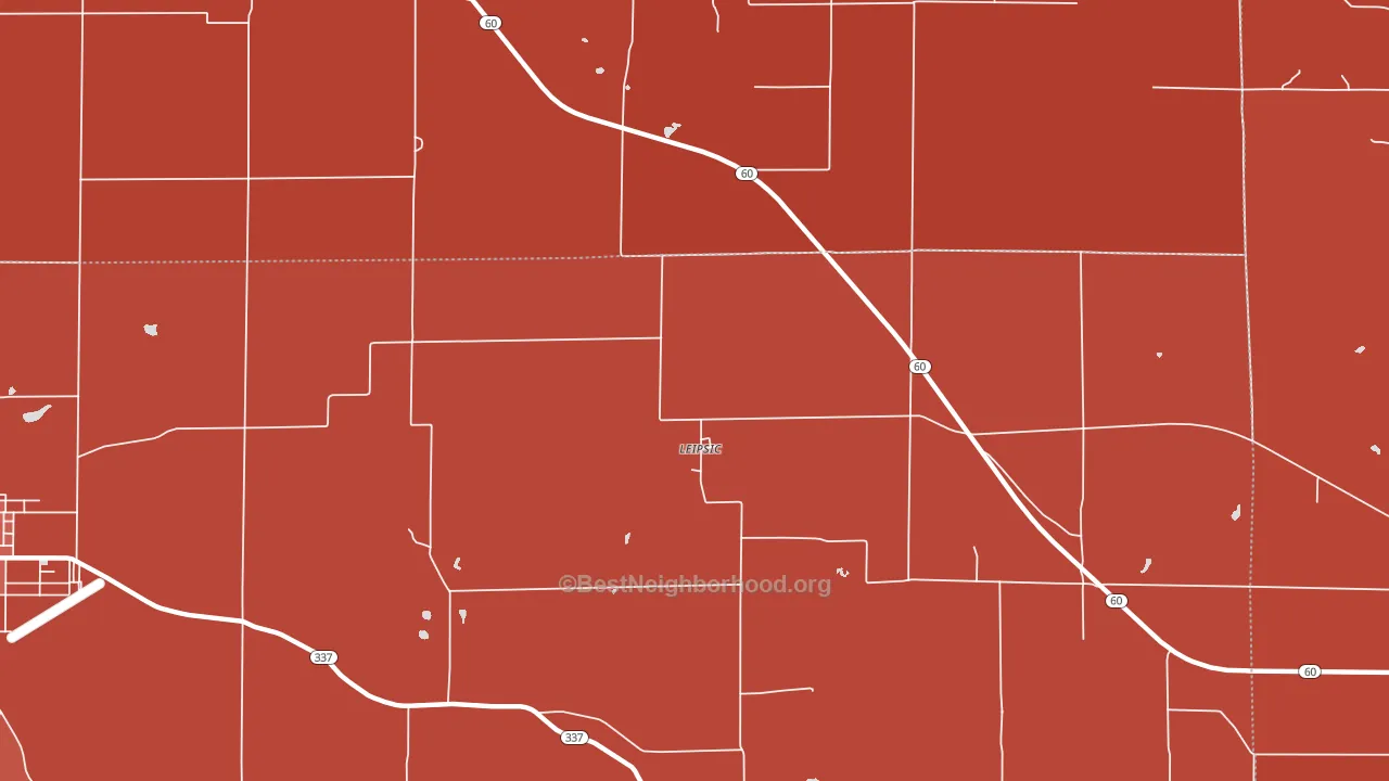 Leipsic, IN block-group political-lean map