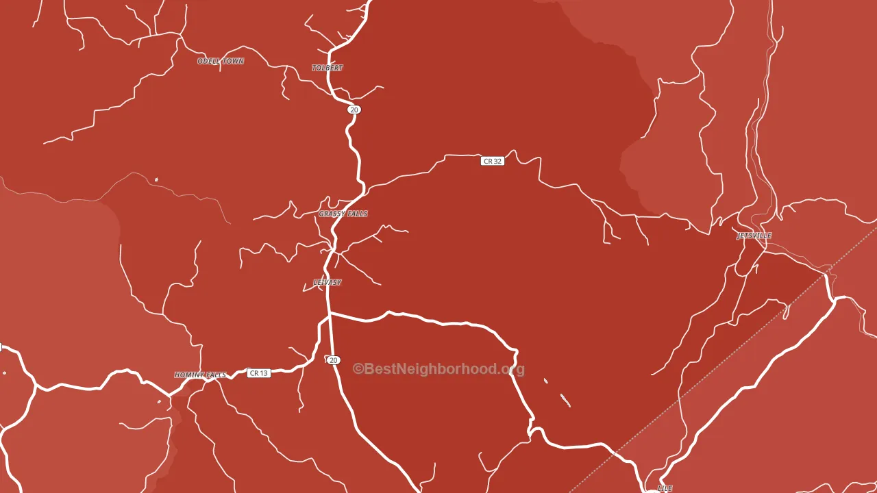 Leivasy, WV block-group political-lean map