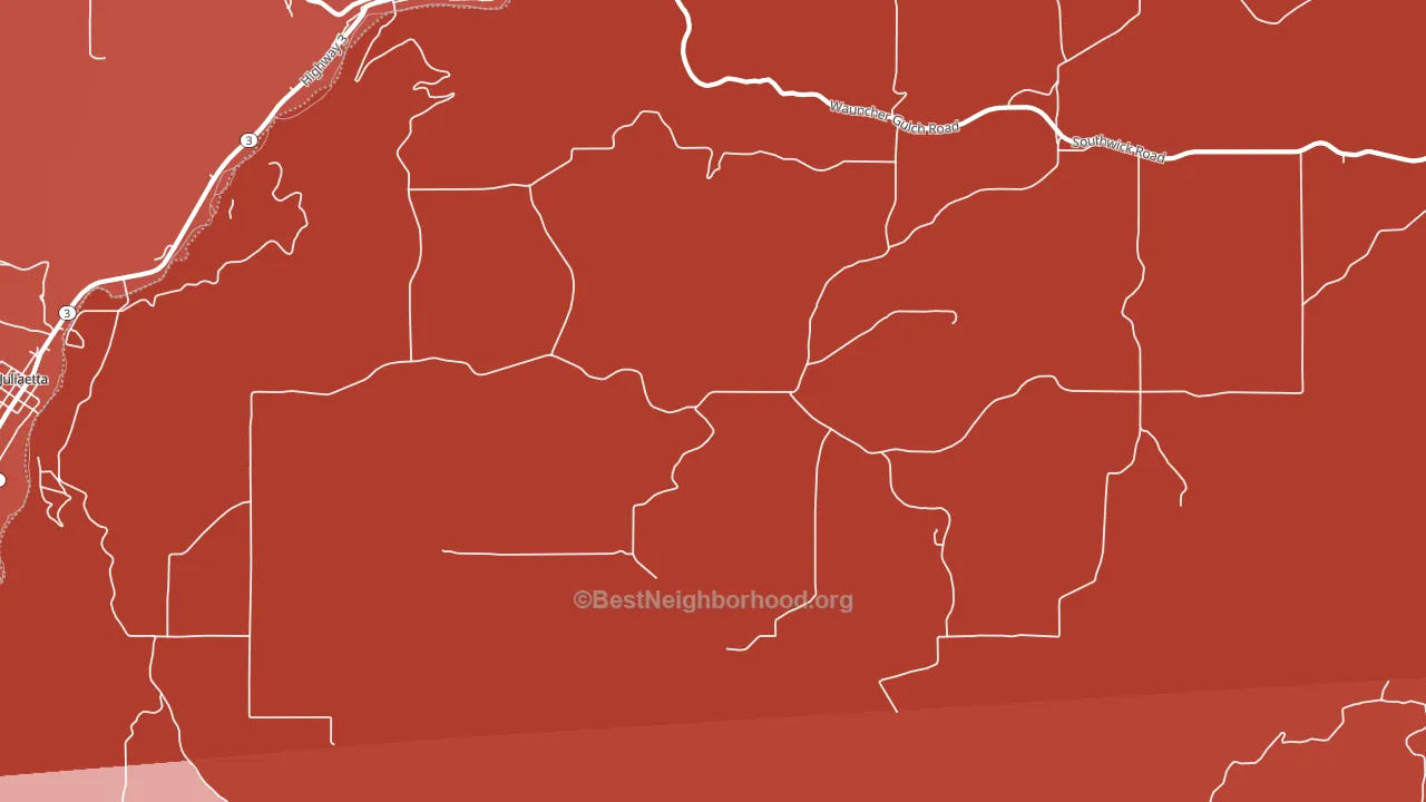 Leland, ID block-group political-lean map