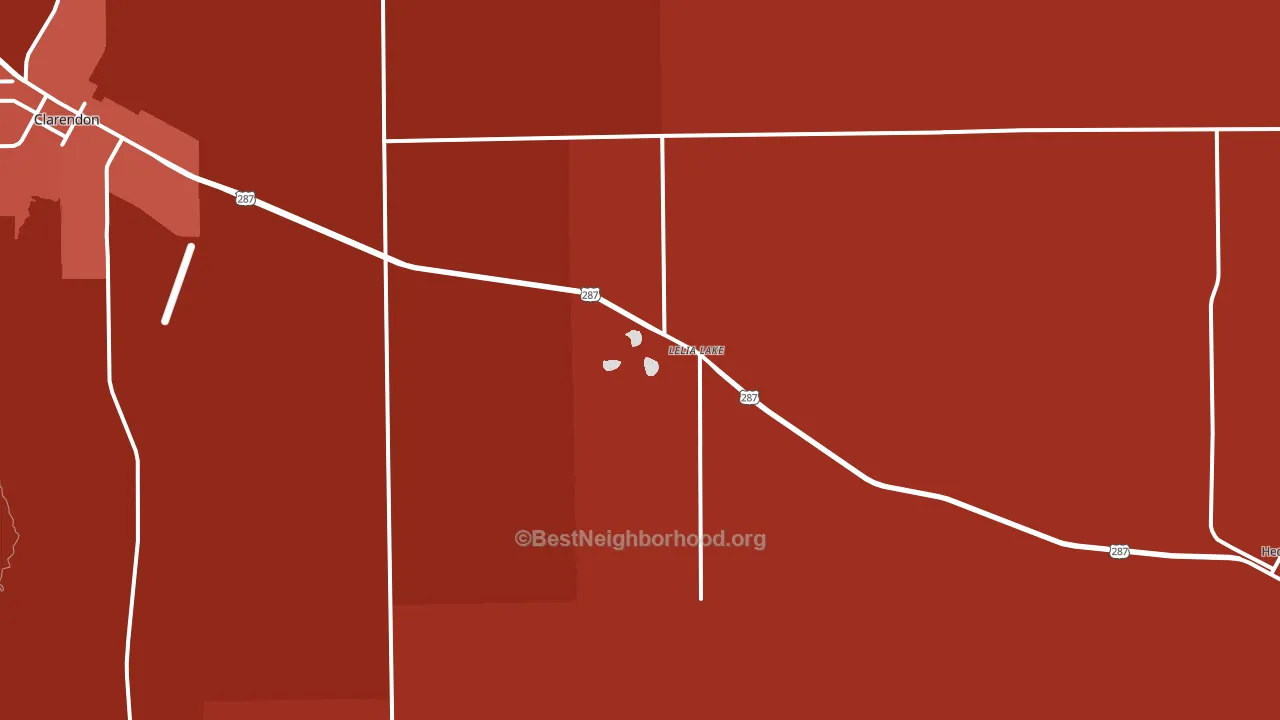 Lelia Lake, TX block-group political-lean map