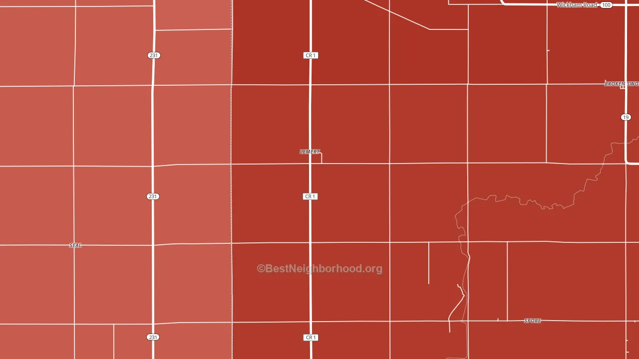 Lemert, OH block-group political-lean map
