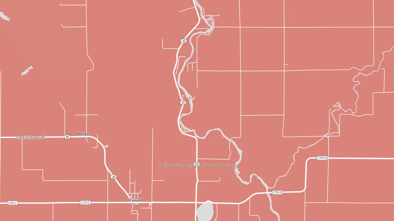 Lemington, WI block-group political-lean map
