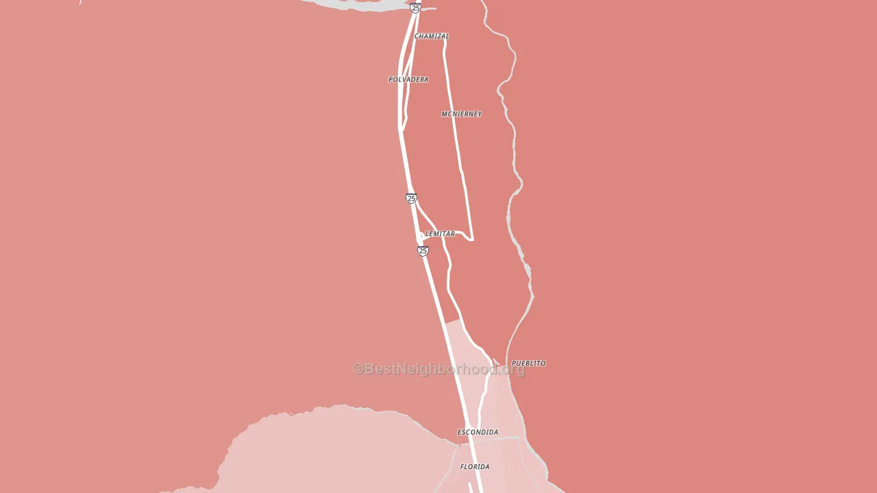 Lemitar, NM block-group political-lean map