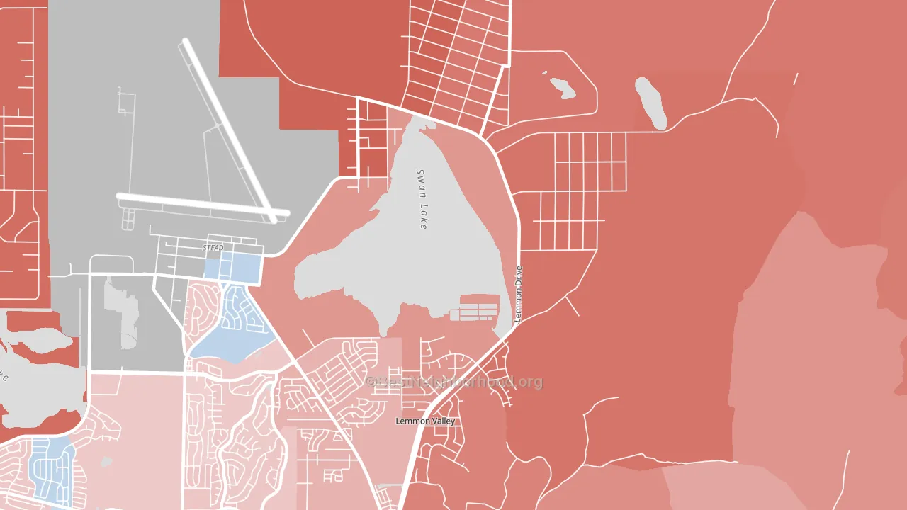Lemmon Valley, NV block-group political-lean map