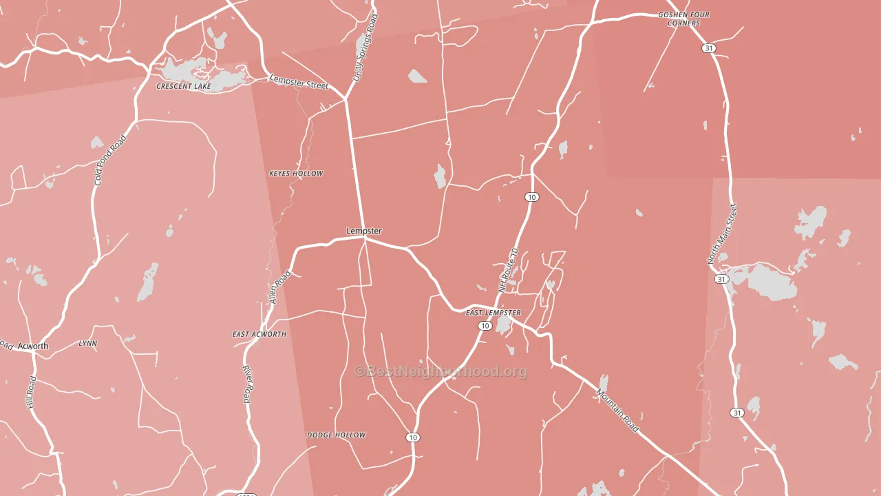Lempster, NH block-group political-lean map