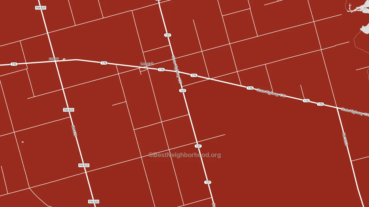 Lenorah, TX block-group political-lean map