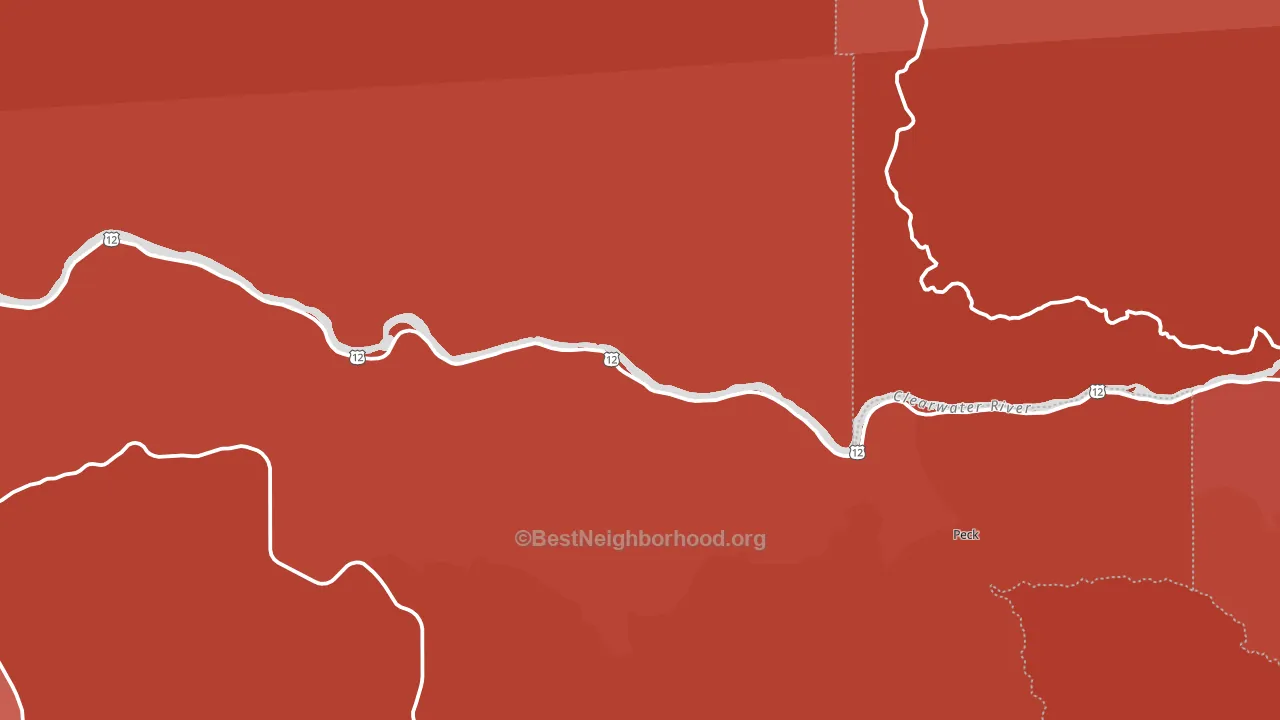Lenore, ID block-group political-lean map