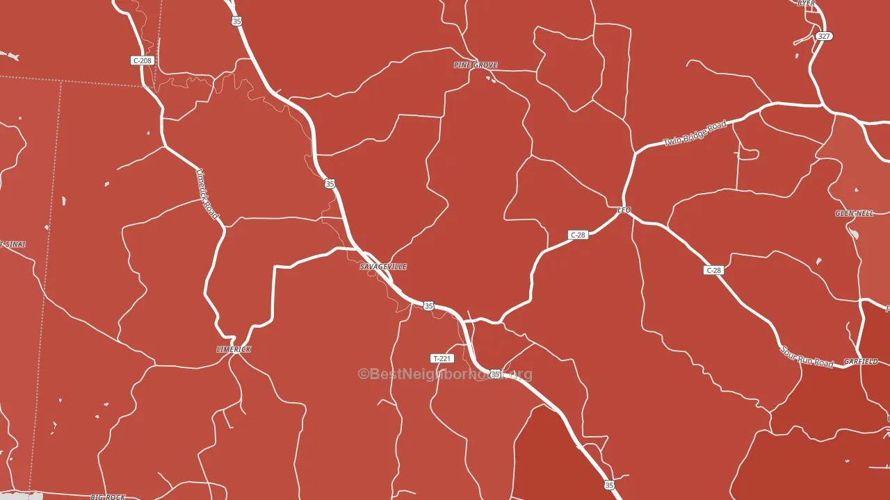 Leo, OH block-group political-lean map