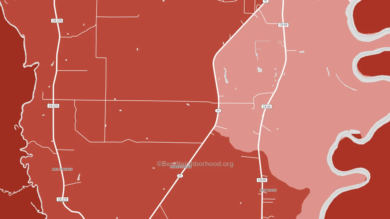 Leonards, FL block-group political-lean map