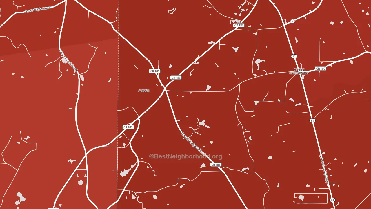 Leonia, FL block-group political-lean map