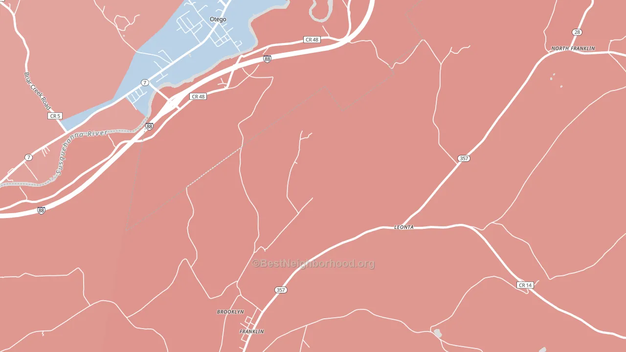 Leonta, NY block-group political-lean map