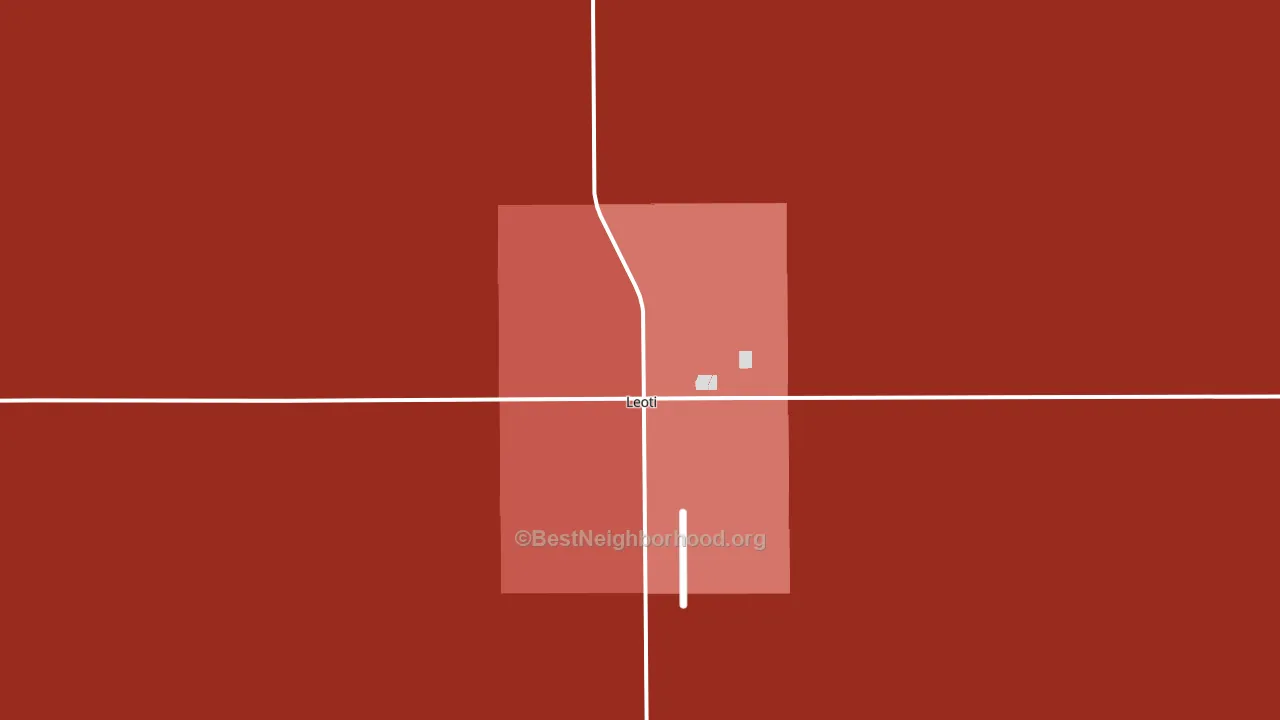 Leoti, KS block-group political-lean map