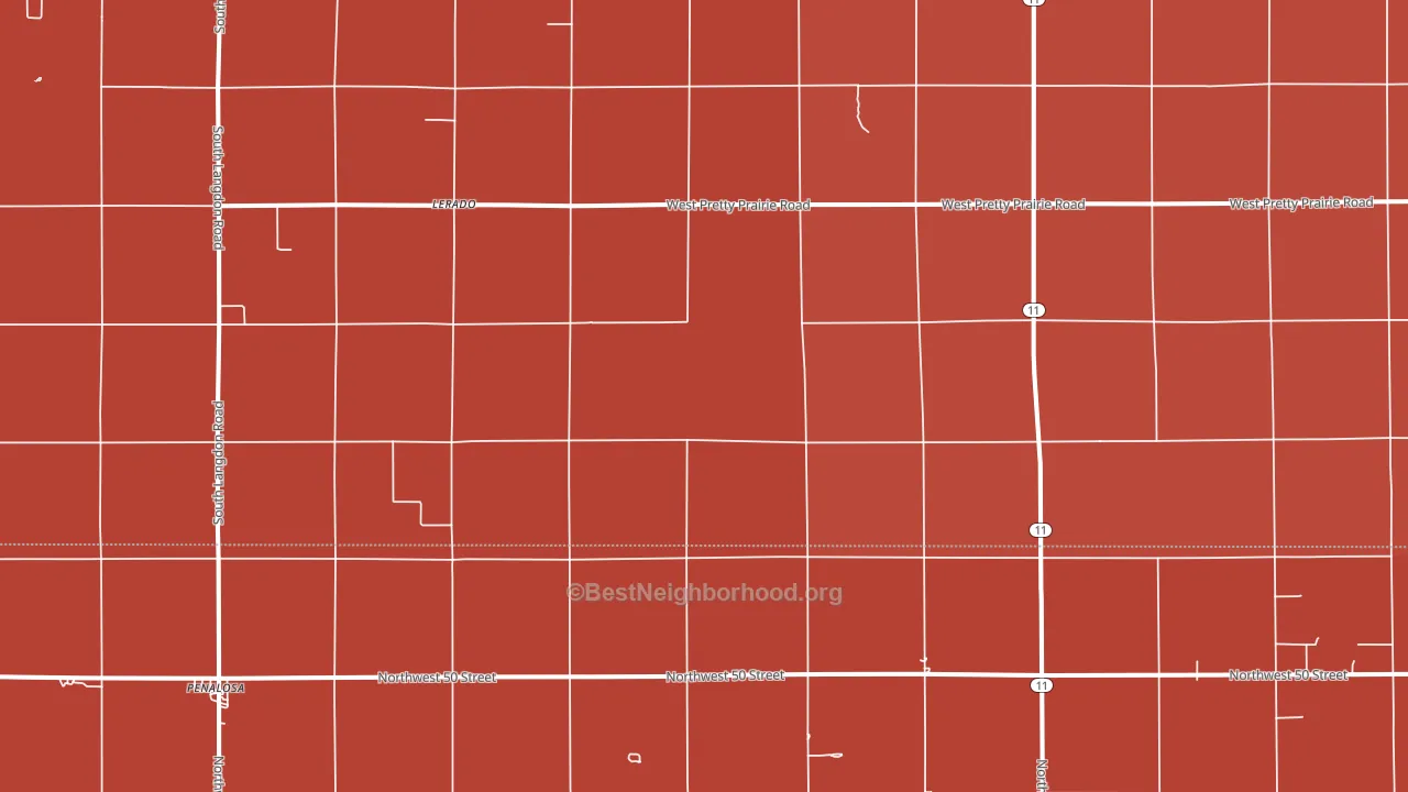 Lerado, KS block-group political-lean map