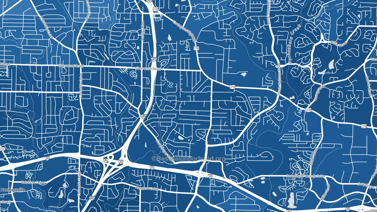 Leslie, Decatur, GA block-group political-lean map