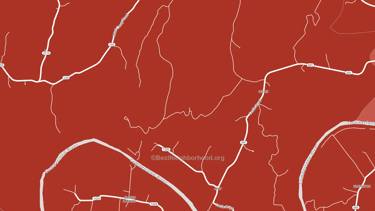 Leslie, KY block-group political-lean map
